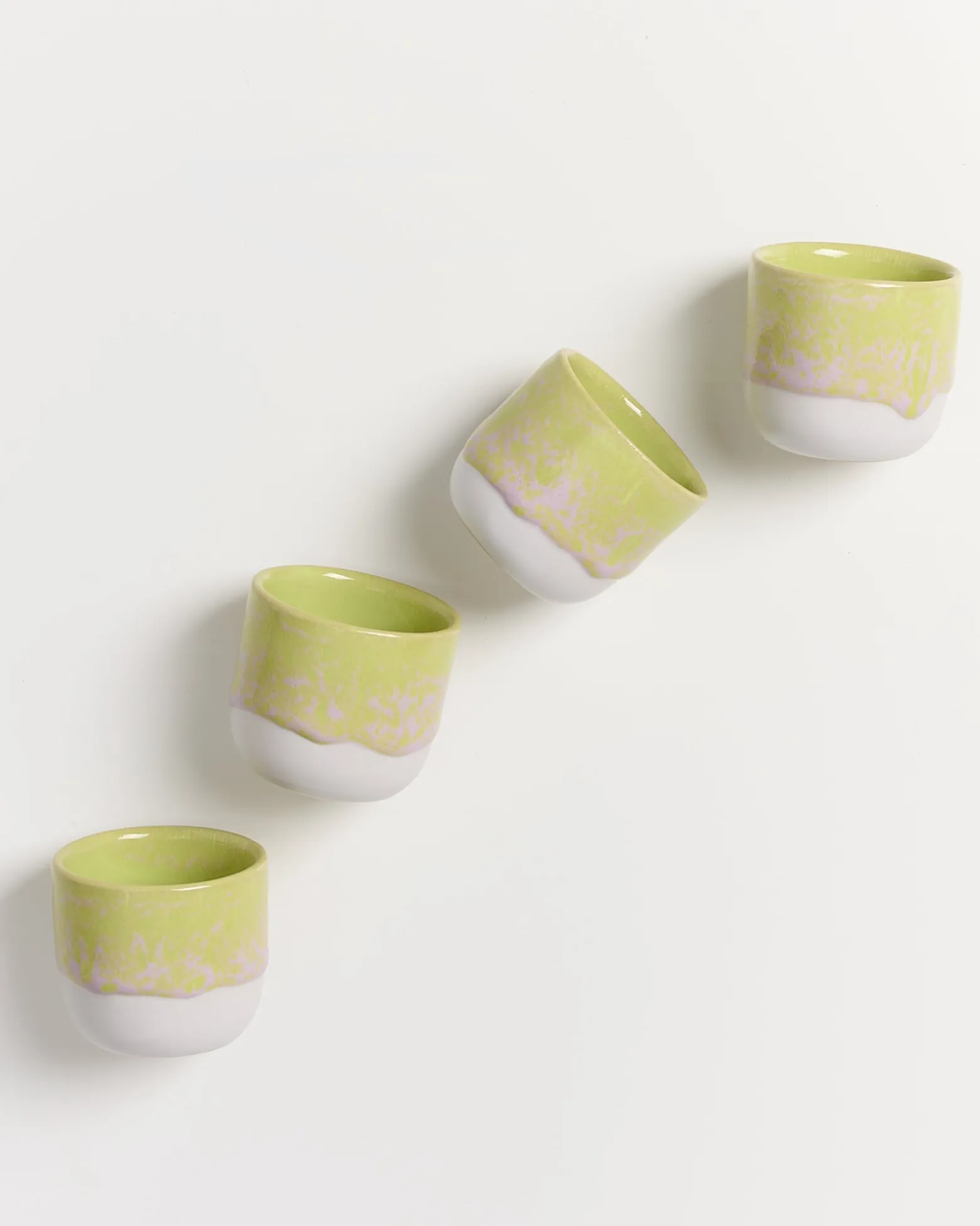 Coimbra - Set of 4 Espressocups lime lilac