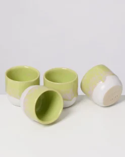 Coimbra - Set of 4 Espressocups lime lilac