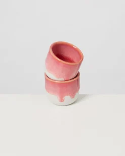 Coimbra - Set of 4 espresso cups pink cream