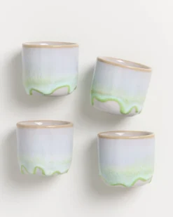 Coimbra - Set of 4 Espressocups pastel green