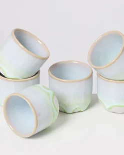 Coimbra - Set of 6 Espressocups pastel green
