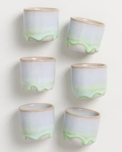 Coimbra - Set of 6 Espressocups pastel green