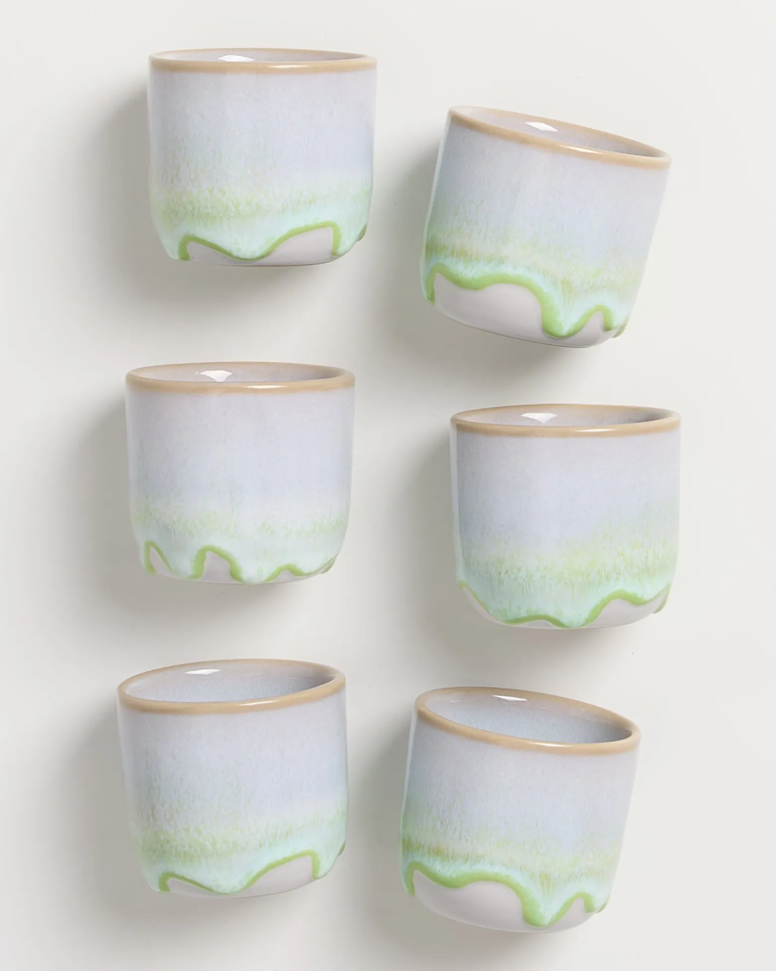 Coimbra - Set of 6 Espressocups pastel green