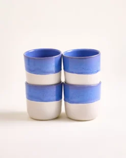 Coimbra - Set of 4 large Cups cornflower