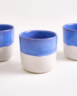 Coimbra - Set of 4 large Cups cornflower
