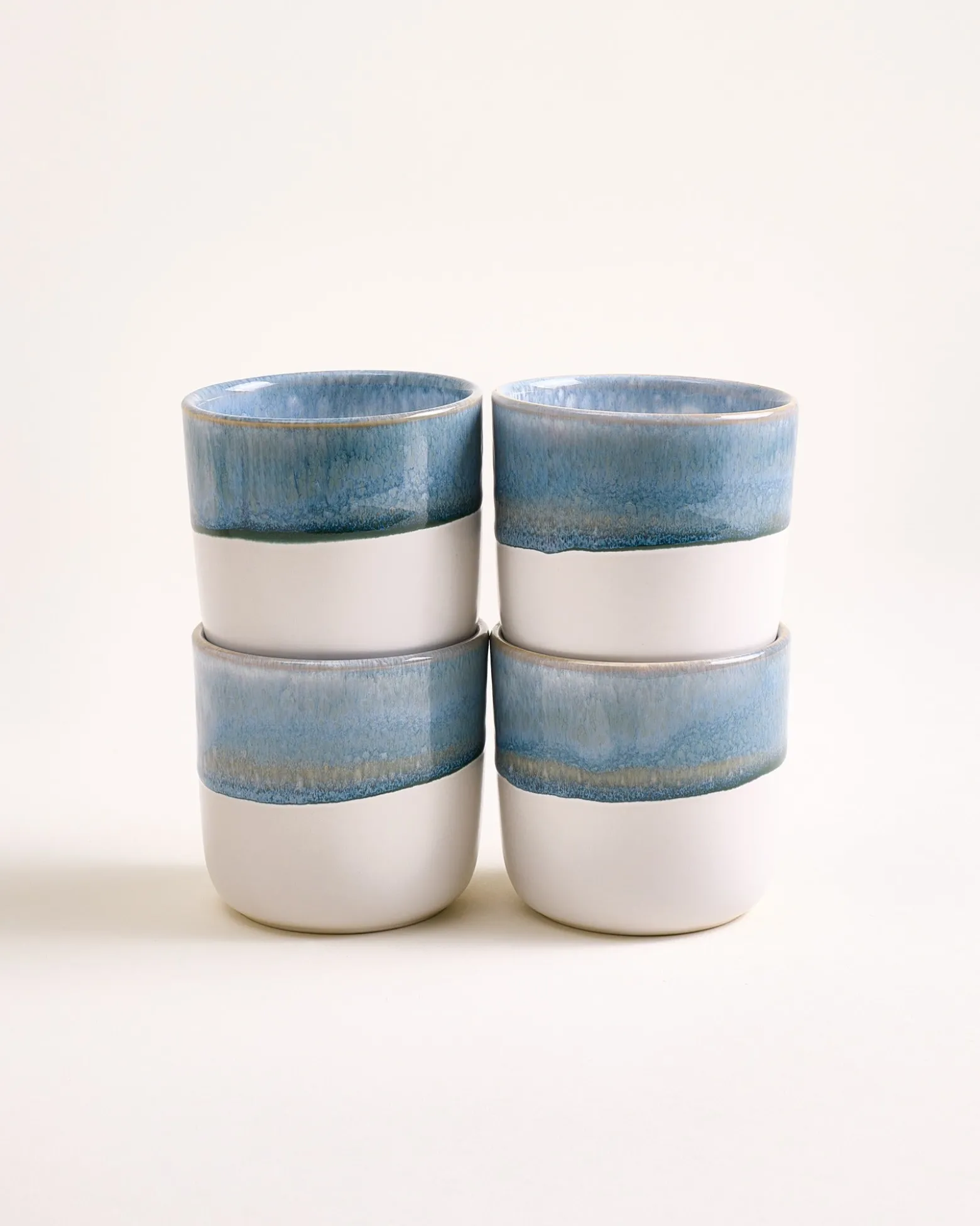 Coimbra - Set of 4 large Cups Grayblue