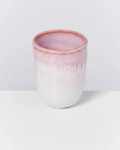 Copa Alto Becher groß rosa weiß