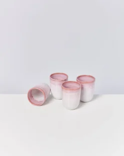 Copa Alto Becher groß rosa weiß