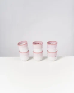 Copa Alto Becher klein rosa weiß 6er-Set