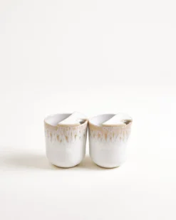 Copa Alto Set of 2 small to-go cups sand white