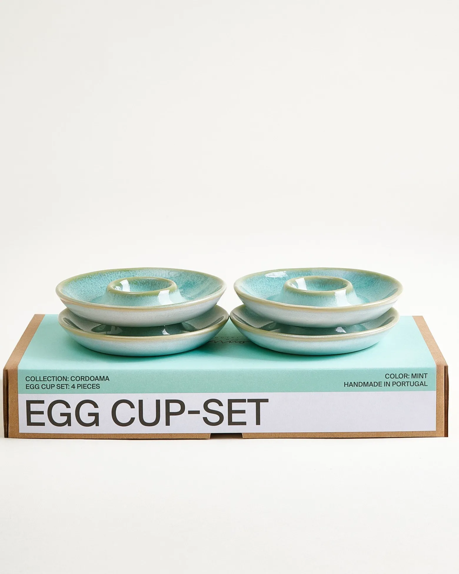 Cordoama - Easter Set of 4 egg cups mint