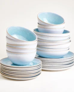 Cordoama Geschirr-Set classic aqua 32-teilig