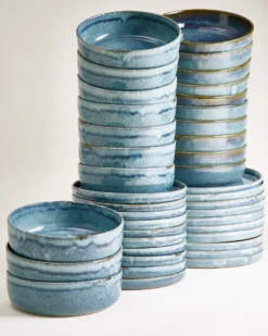 Cordoama Geschirr-Set grünblau 40-teilig