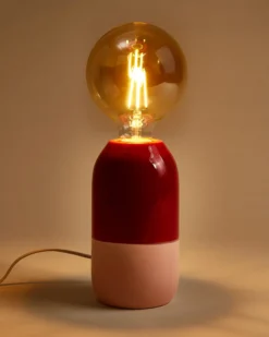 Farol - Ceramic lamp red rosé