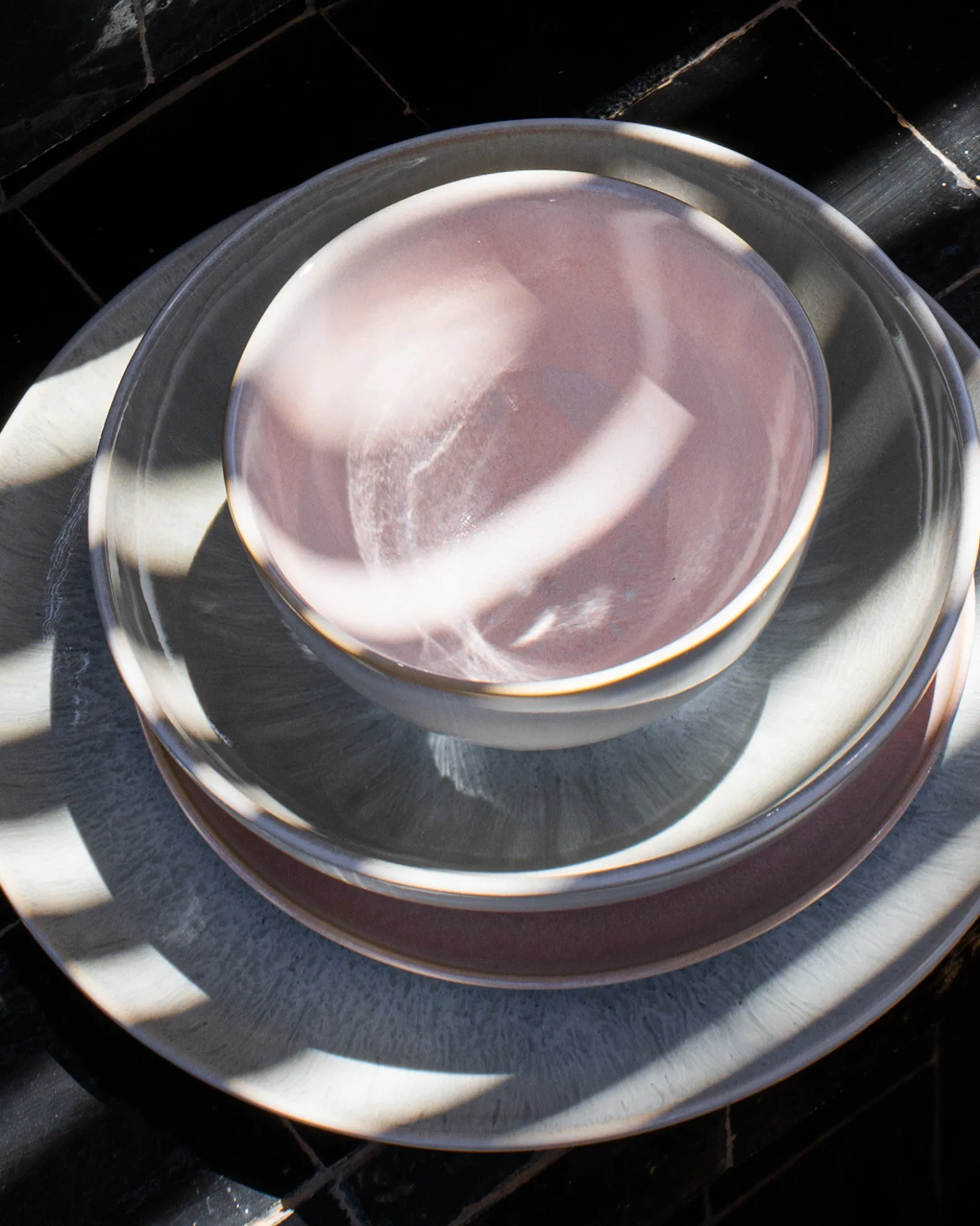 Geschirr-Set Endless Summer grau rosé 16-teilig