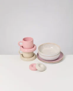 Geschirr-Set Morning Blush rosa sand 8-teilig