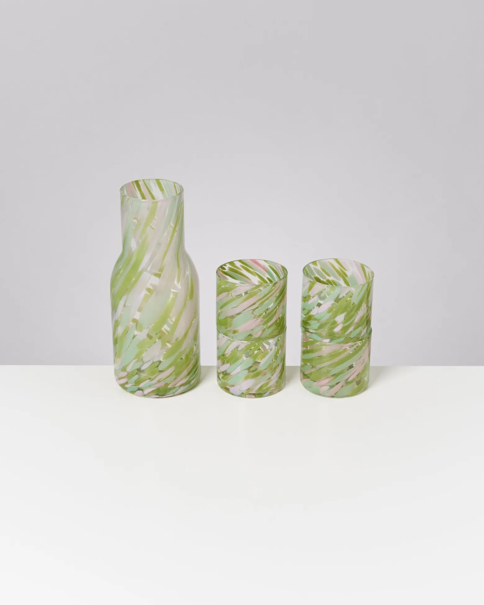 Joia Drops - Set of 5 pieces small green pink