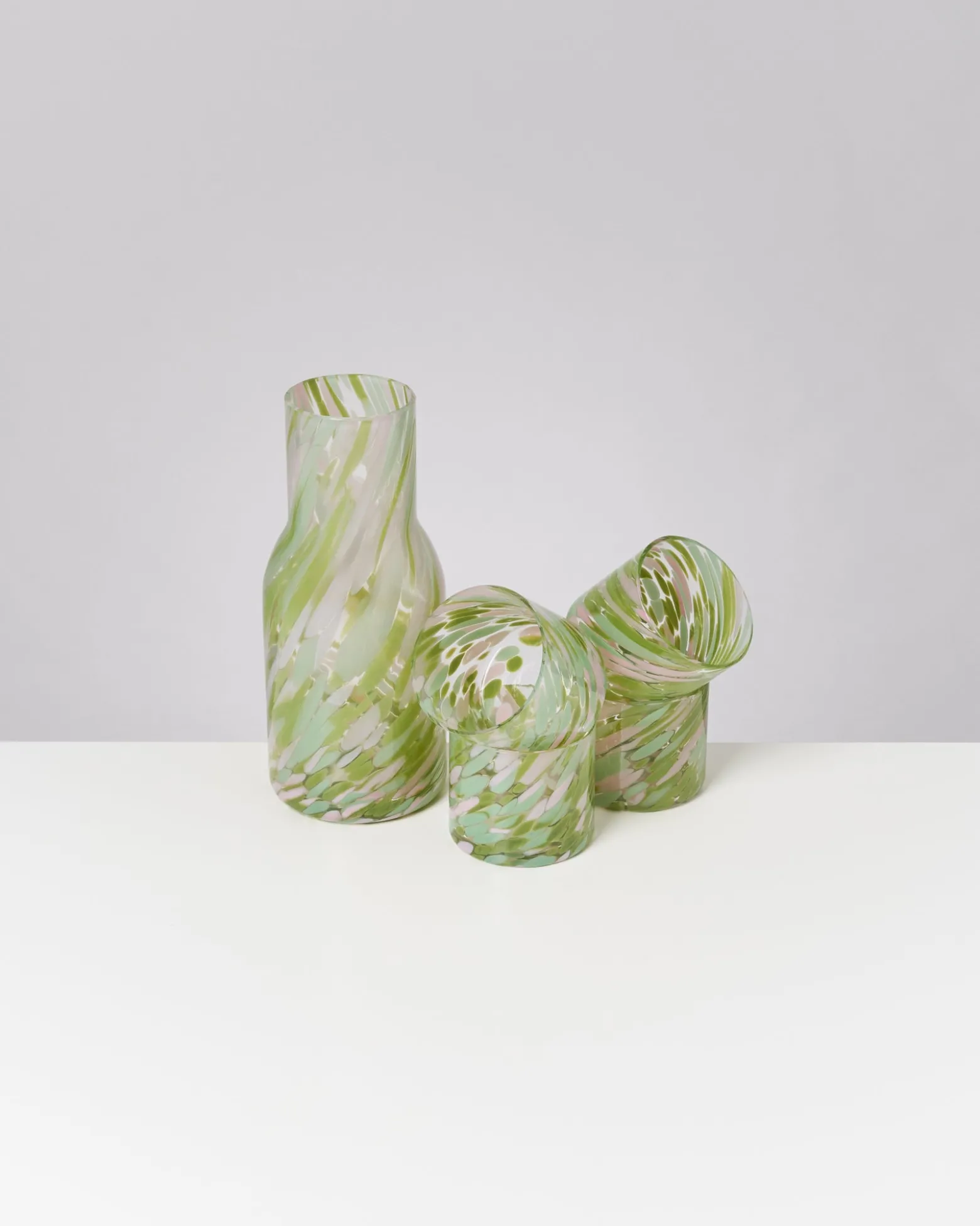 Joia Drops - Set of 5 pieces small green pink