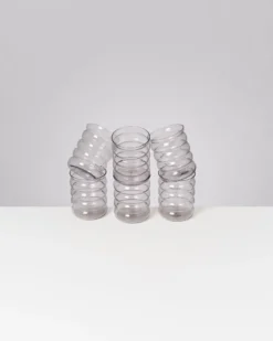 Joia Glas groß bubble grau 6er-Set