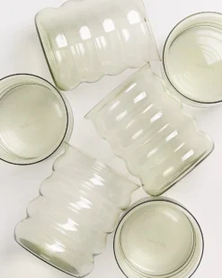 Joia Glas groß bubble smaragd 6er-Set
