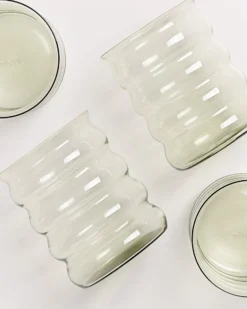 Joia Glas groß bubble smaragd 4er-Set