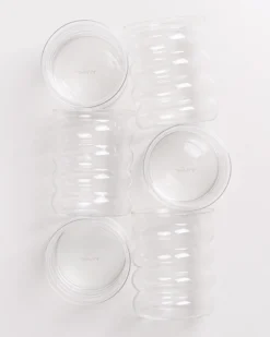 Joia Glas groß bubble transparent 6er-Set