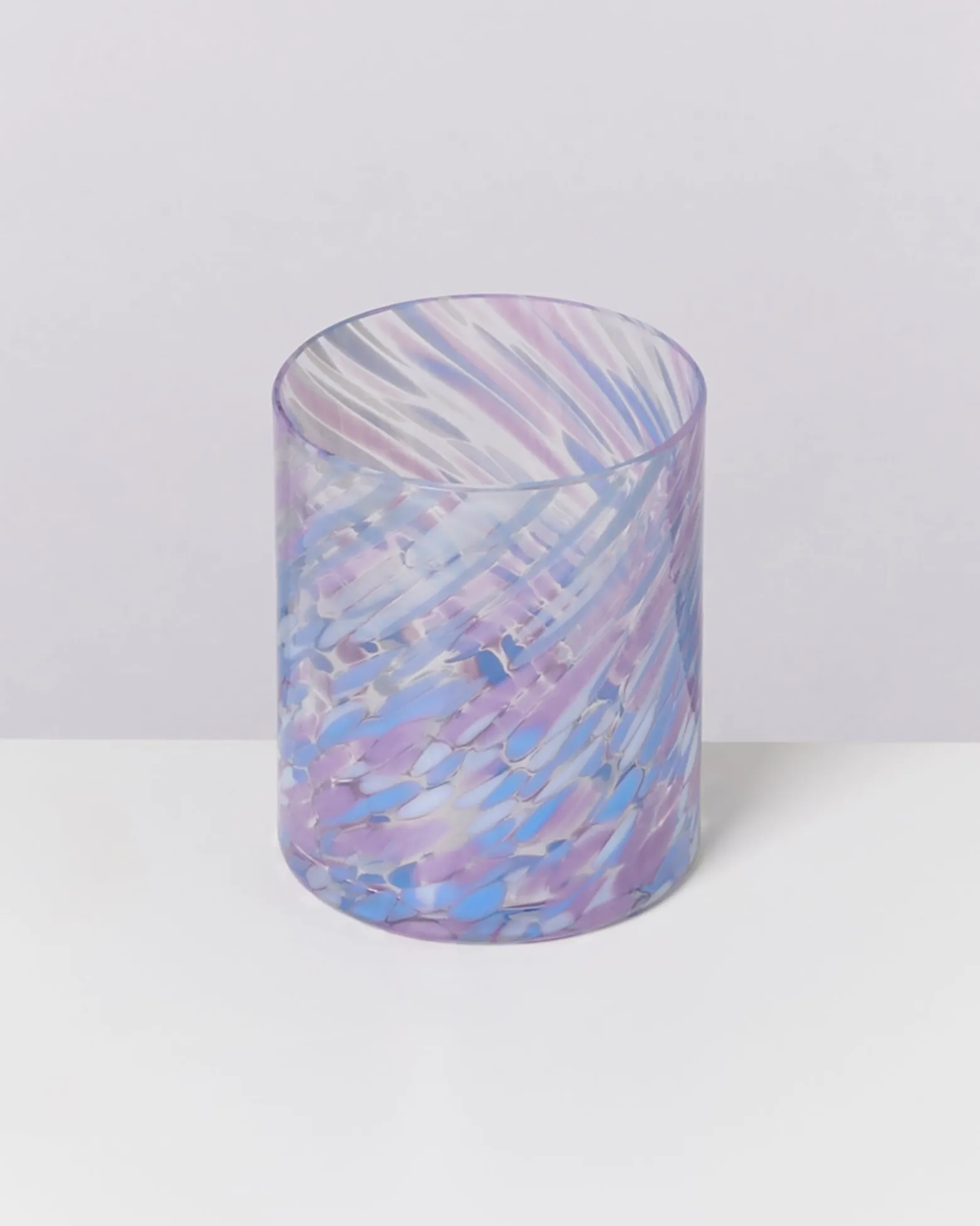 Joia Glas groß drops blau lila