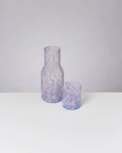 Joia Glas groß drops blau lila