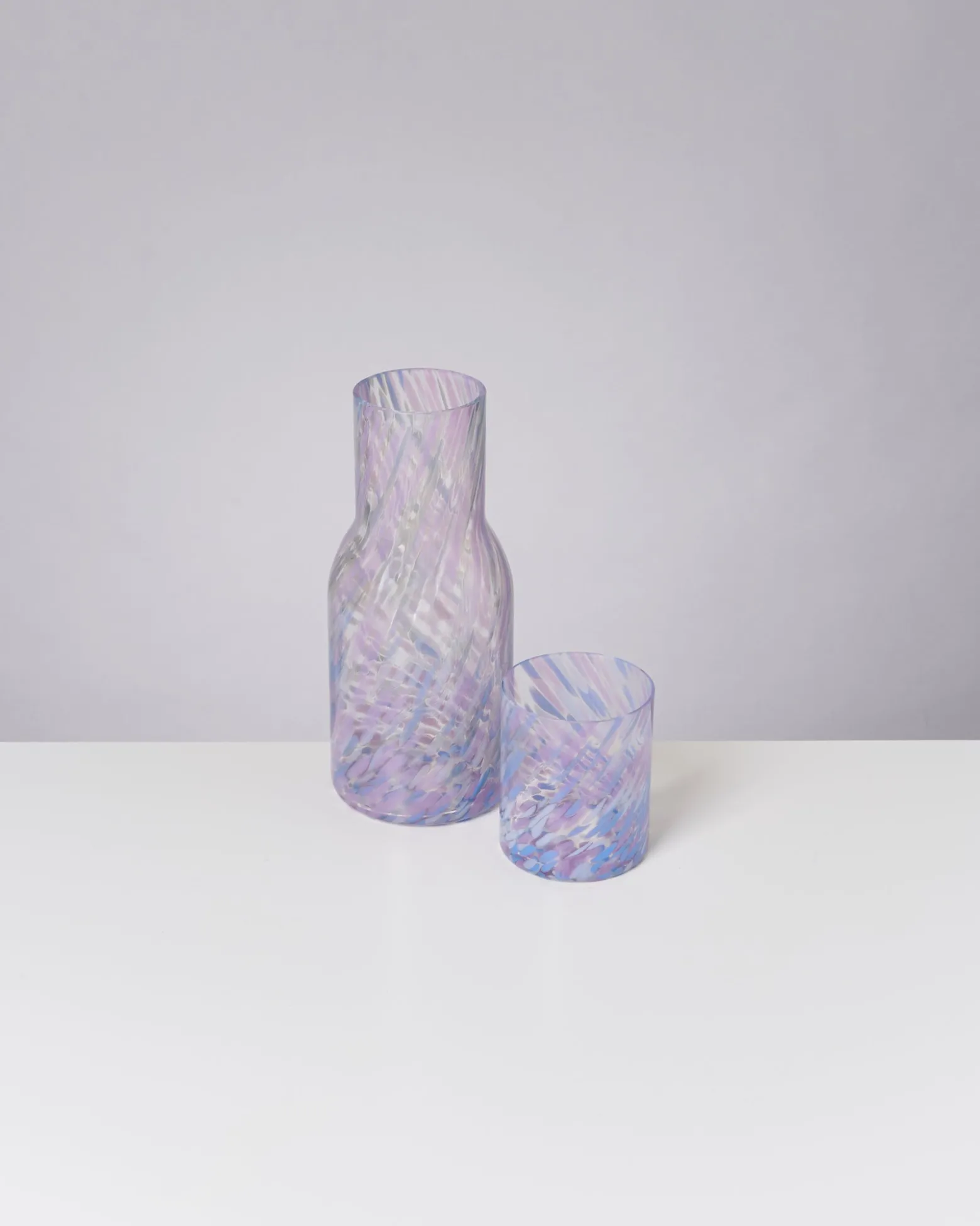 Joia Glas groß drops blau lila