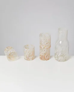 Joia Glas groß drops sand 5er-Set