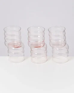 Joia Glas klein bubble rosé 6er-Set