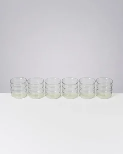 Joia Glas klein bubble smaragd 6er-Set