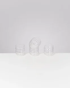 Joia Glas klein bubble transparent 4er-Set