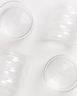Joia Glas klein bubble transparent 4er-Set
