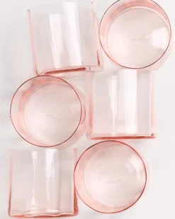 Joia Glas klein flower rosé