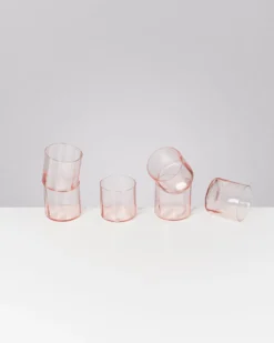 Joia Glas klein flower rosé 6er-Set