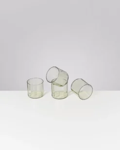 Joia Glas klein flower smaragd 4er-Set