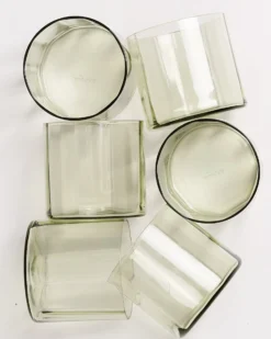 Joia Glas klein flower smaragd 6er-Set