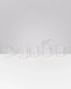 Joia Glas klein flower transparent 6er-Set