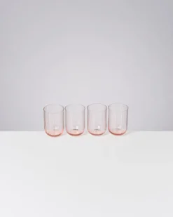 Joia Glas klein riffled rosé 4er-Set