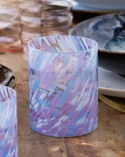 Joia - Glass large drops blue lilac