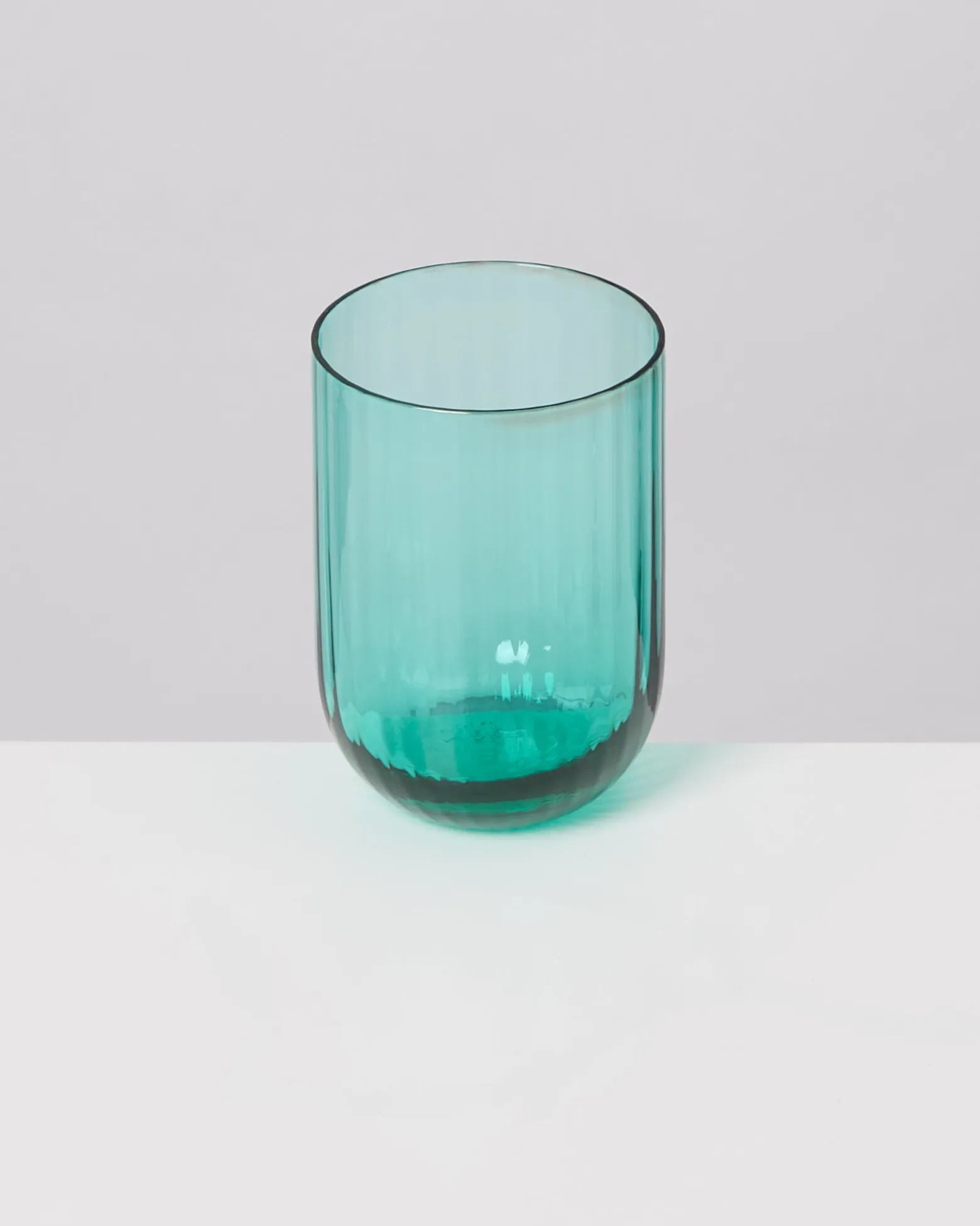 Joia - Glass riffled turquoise