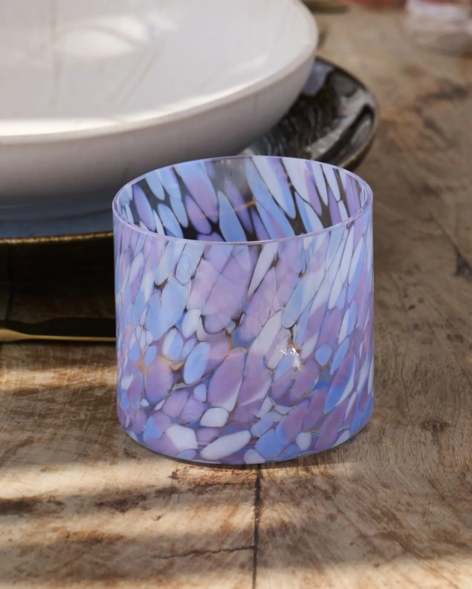 Joia - Glass small drops blue lilac