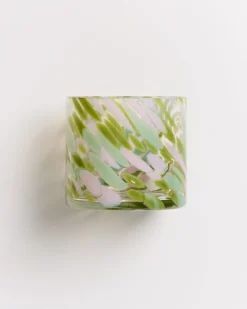 Joia - Glass small drops green pink