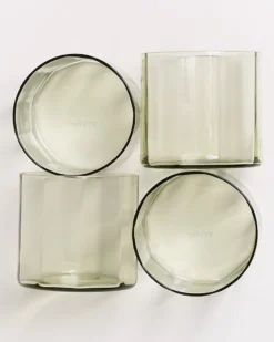 Joia - Set of 4 glasses flower emerald