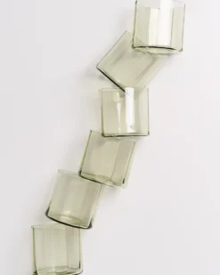 Joia - Set of 6 glasses flower emerald