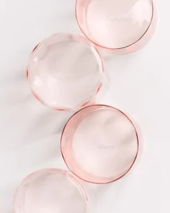 Joia - Set of 4 glasses flower pink opal