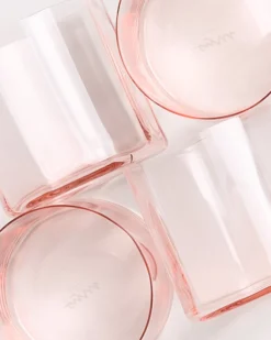 Joia - Set of 4 glasses flower pink opal