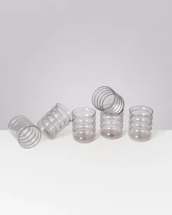 Joia - Set of 6 glasses large bubble amethiste