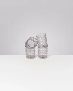Joia - Set of 4 glasses large bubble amethiste